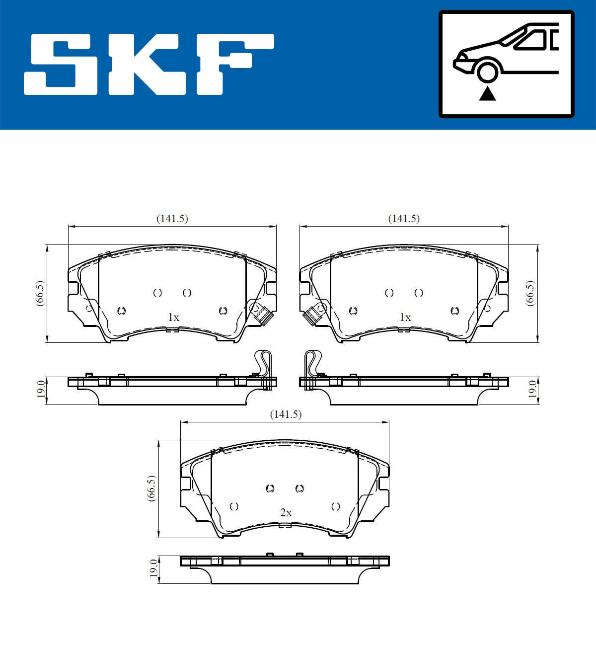 Placute frana SKF VKBP80264A